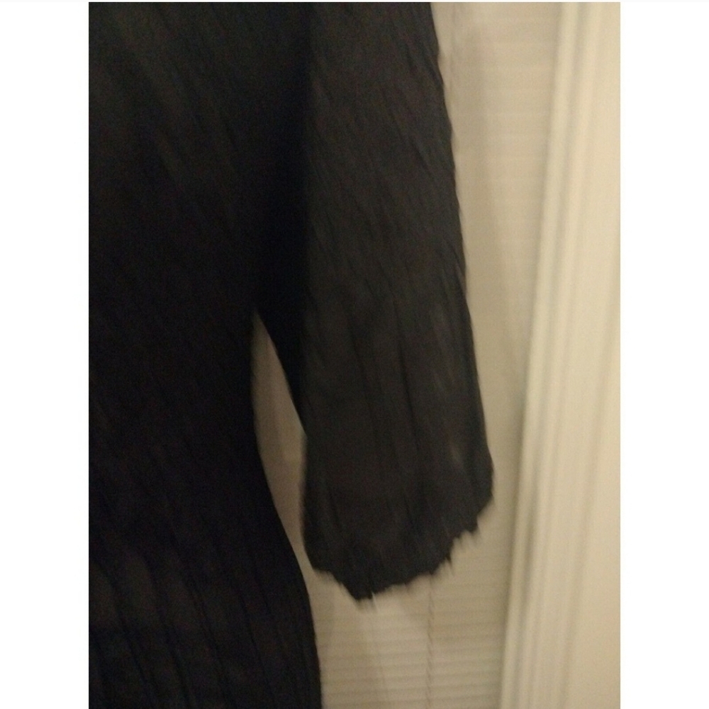 Komarov Gothic Black Chiffon Sheer Midi Dress Woman XL - Picture 8 of 10